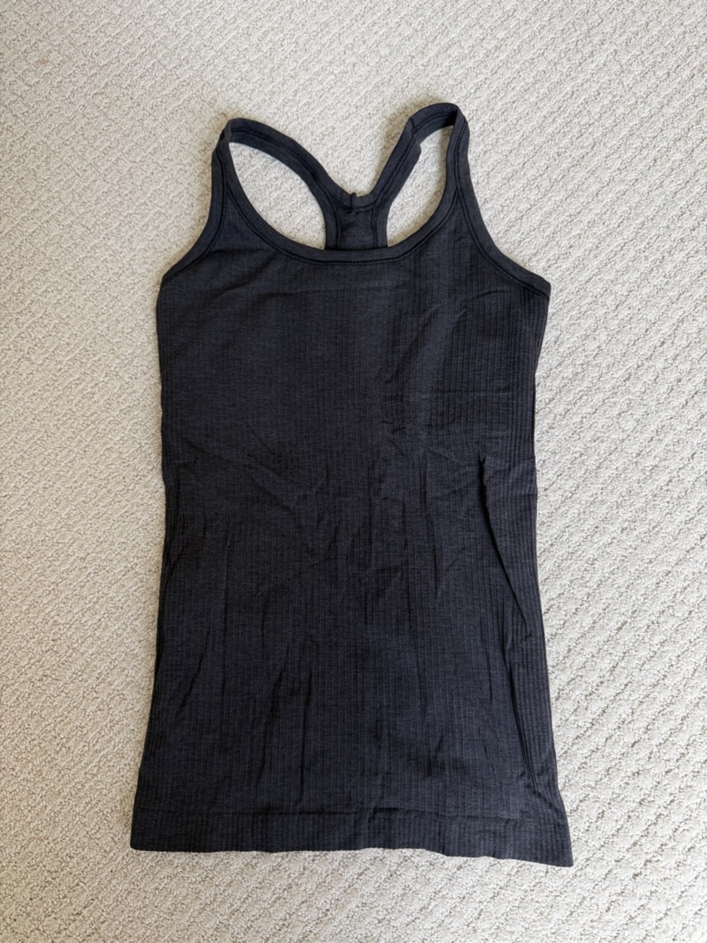 Lululemon Women's Black Racerback Tank Top - Stretch Ribbed Comfort